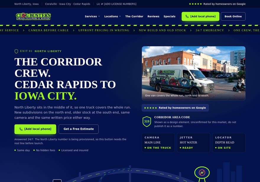 North Liberty, IA homepage concept
