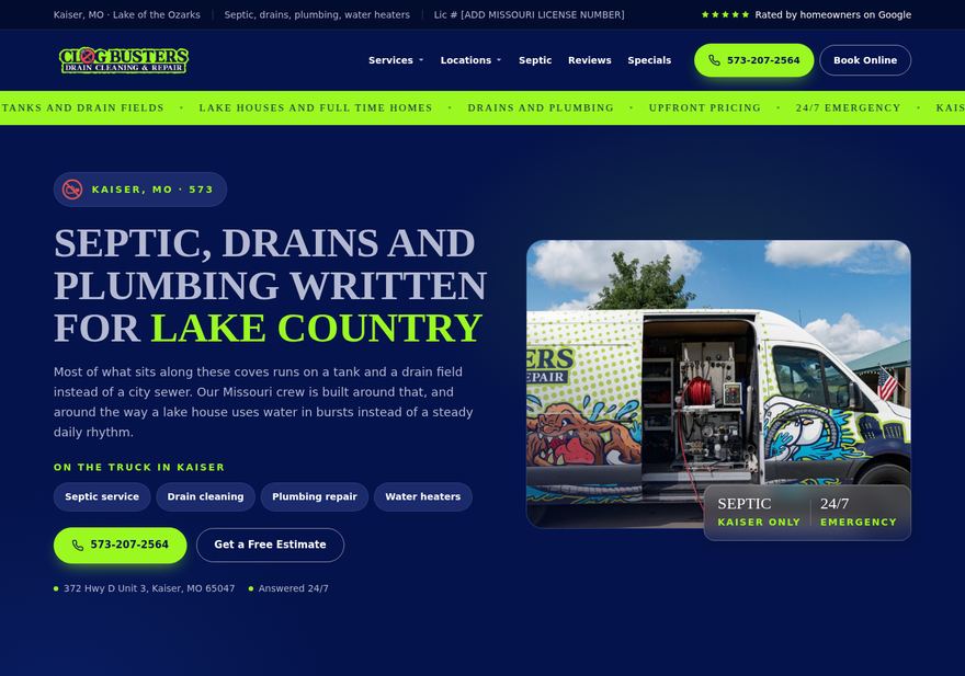 Kaiser, MO homepage concept