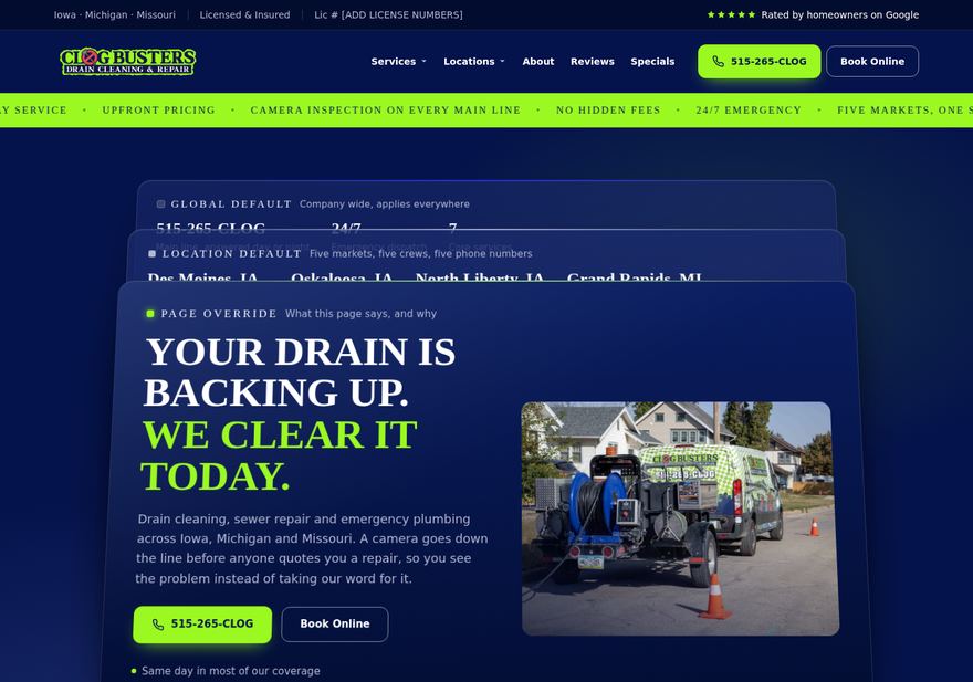 Override homepage concept