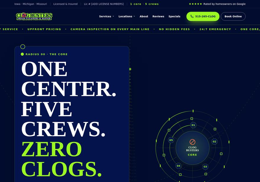 The Orbit homepage concept