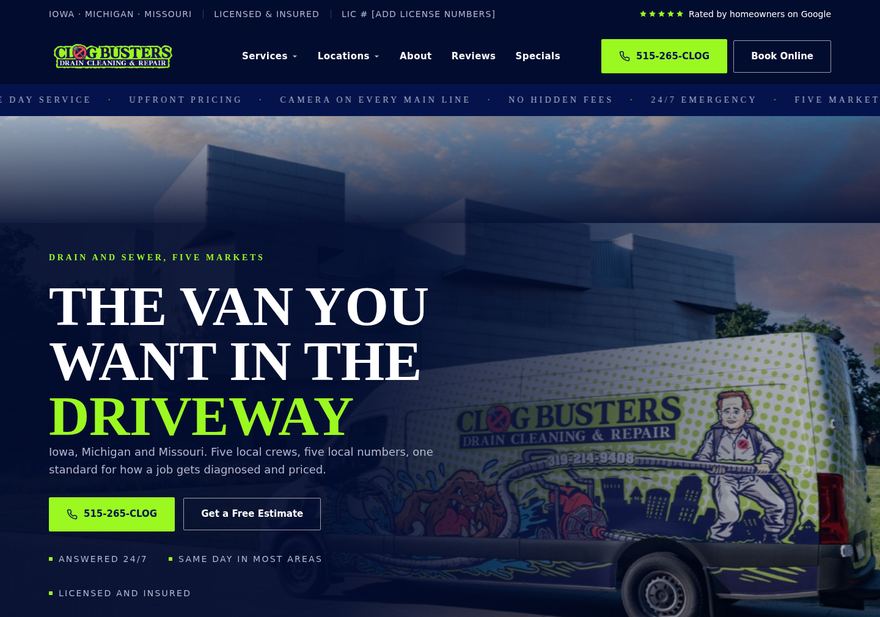 Cinema homepage concept